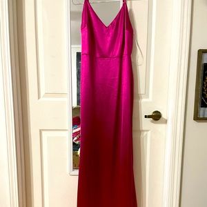 hot pink prom dress